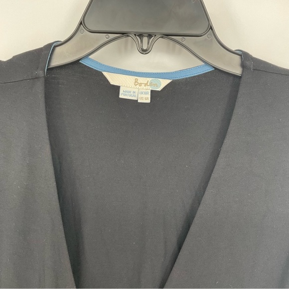 Boden V Neck Black Sleeveless Wrap Maxi Dress, size 6 - Picture 4 of 7